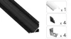 TEKKNI ARRE Set, black, transparent cover, 3 m