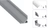 TEKKNI ARRE Set, silver, milky cover, 3 m