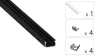 TEKKNI IKKE Set, black, transparent cover, 3 m