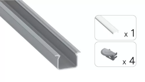 TEKKNI UHRE Set, silver, transparent cover, 2.02 m
