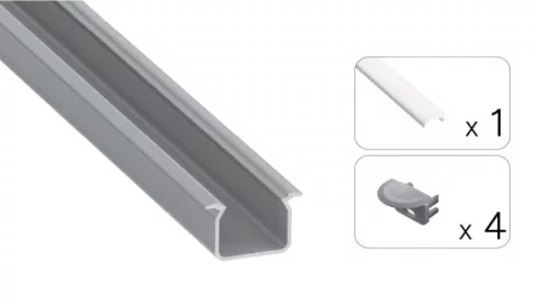TEKKNI UHRE Set, silver, milky cover, 3 m