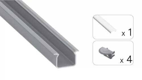 TEKKNI UHRE Set, silver, transparent cover, 3 m