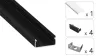TEKKNI EGEN Set, black, transparent cover, 3 m