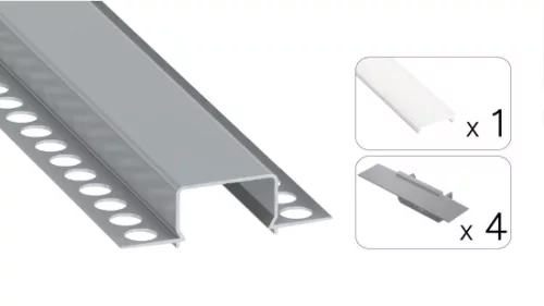 TEKKNI HORST Set, silver, frozen cover, 2.02 m