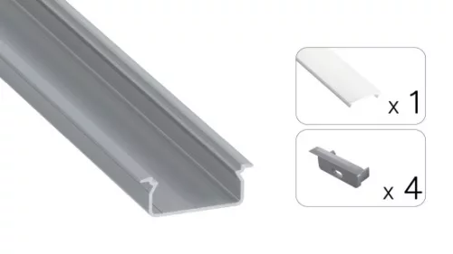 TEKKNI TVED Set, silver, milky cover, 3 m