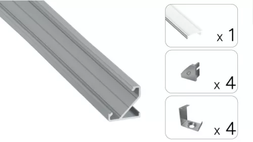 TEKKNI BARDE Set, silver, transparent cover, 3 m