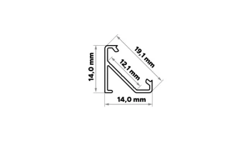 LED Labs TEKKNI+ LED-profil BARDE+ 3000 mm fekete