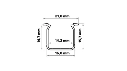 LED Labs TEKKNI+ LED-profil  2000 mm fekete
