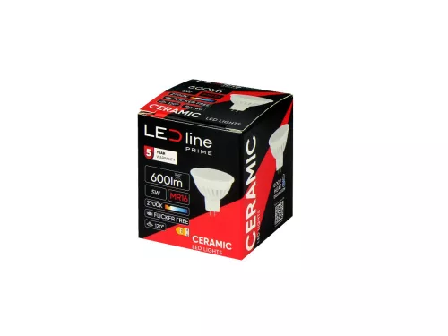 MR16 LED-fényforrás, 10/18 V AC/DC, 5 W, Meleg fehér, 5 év garancia