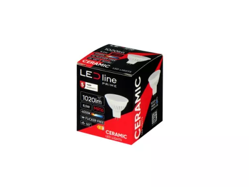 MR16 LED-fényforrás, 10/18 V AC/DC, 8.5 W, Természetes fehér, 5 év garancia
