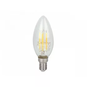  E14 LED-fényforrás, 5 W, filament, szabályozható, Természetes fehér