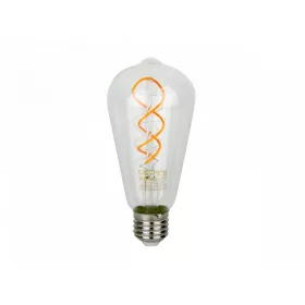   E27 LED-fényforrás, 4 W, filament, szabályozható, Meleg fehér, 5 év garancia