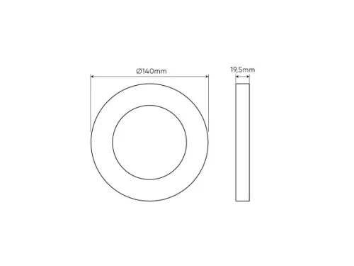LEDline LITE Downlight EASY FIX PRO 6W 540lm CCT 3000-5000K round
