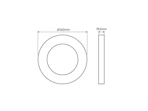 LEDline LITE Downlight EASY FIX PRO 6W 540lm CCT 3000-5000K round