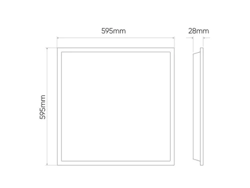 LITE Backlit LED-panel, 40 W, IP20, 600x600 mm, Természetes fehér