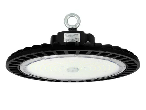 PHANTOM Csarnokvilágító, 120°, IP65, IK08, 100 W, szabályozható, Természetes fehér, fekete