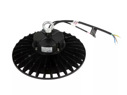 PHANTOM Csarnokvilágító, 120°, IP65, IK08, 150 W, szabályozható, Természetes fehér, fekete