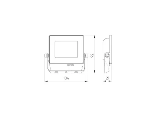 LUMINO LED-reflektor, 120°, IP65, 10 W, Természetes fehér, fekete
