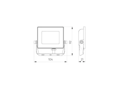 LUMINO LED-reflektor, 120°, IP65, 10 W, Természetes fehér, fekete