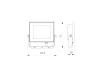 LUMINO LED-reflektor, 120°, IP65, 20 W, Természetes fehér, fekete