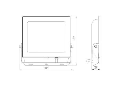 LUMINO LED-reflektor, 120°, IP65, 50 W, Természetes fehér, fekete