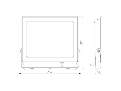 LUMINO LED-reflektor, 120°, IP65, 100 W, Természetes fehér, fekete
