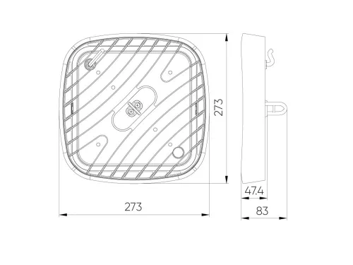 ECOBEAM Csarnokvilágító, 120°, IP65, IK05, 150 W, Természetes fehér, fekete