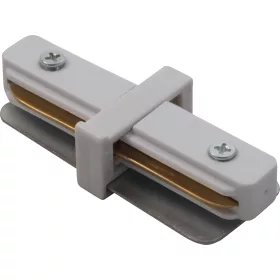 Connector for 1-phase track light rail straight (white)
