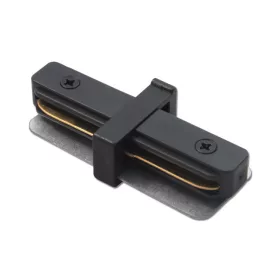 Connector for 1-phase track light rail straight (black)