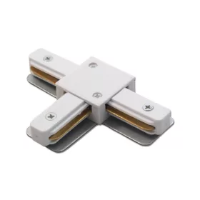 Connector for 1-phase track light rail tee (white)