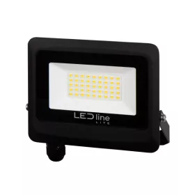   PHOTON LED-reflektor, 120°, IP65, 30 W, Természetes fehér, fekete