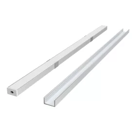   LED line PRIME felületre szerelhető LED profil szett ezüst - opál fedlappal, rögzítőkkel és végzárókkal