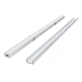   LED line PRIME felületre szerelhető LED profil szett ezüst - opál fedlappal, rögzítőkkel és végzárókkal
