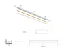 LED line PRIME felületre szerelhető LED profil szett fehér - opál fedlappal, rögzítőkkel és végzárókkal