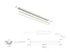 LED line PRIME süllyeszthető LED profil szett ezüst - opál fedlappal, rögzítőkkel és végzárókkal