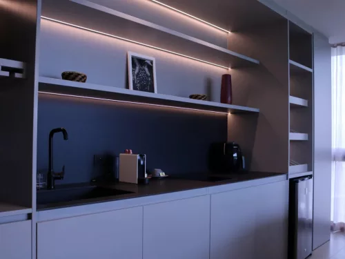 LED line PRIME süllyeszthető LED profil szett ezüst - opál fedlappal, rögzítőkkel és végzárókkal