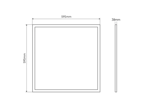 LITE Backlit LED-panel, 40 W, IP20, 600x600 mm, Természetes fehér