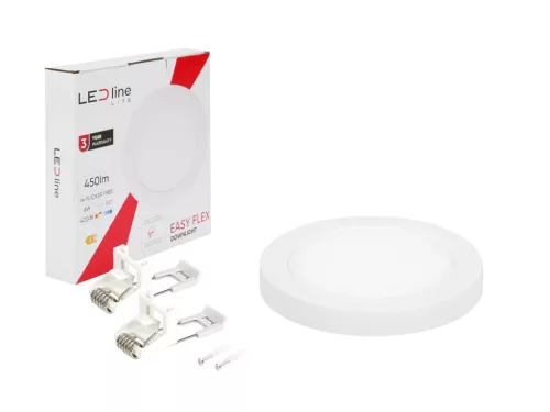 LED line LITE Downlight EASY FLEX 230V IP20 IK05 6W 4000K 450lm kerek fehér