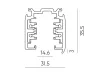 3 PHASE RAIL LUMICANTO 2m BLACK PRIME