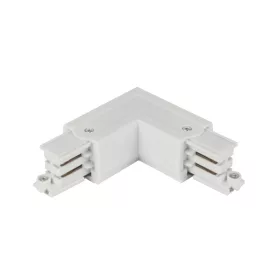 Connector L for 3 phase trak LUMICANTO left white PRIME