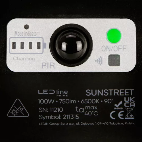 SUNSTREET 100W 6500K 750lm IP54 PRIME