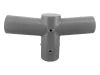 Bracket for 2 fixtures for folding lighting pole gray