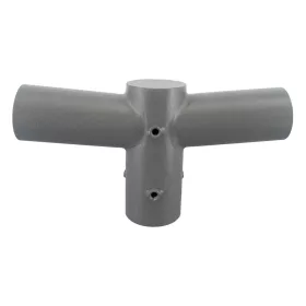 Bracket for 2 fixtures for folding lighting pole gray