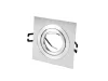 LEDline® downlight aluminium square adjustable SLIM silver brushed AKROS