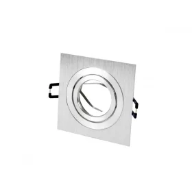   LEDline® downlight aluminium square adjustable SLIM silver brushed AKROS