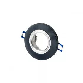   LEDline® downlight glass round black 90x26x10mm frosted GLIKKA