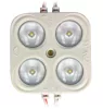 LED-modul, SMD 2835, 4 LED, 12 V DC, 3 W/m, IP65, hideg fehér, 7 év garancia