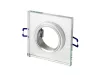 LEDline Downlight glass square silver 90x28x10mm(65mm)