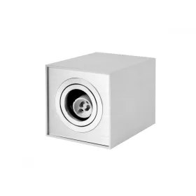   LEDline® tube surface spotlight square adjustable brushed silver CUBO