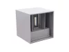 LEDline LEDOM Outdoor wall mounted luminaire LED 2x3W 4000K IP54 gray CUBE